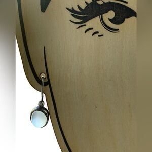 Vintage CROMA Sterling Silver Moonstone Pierced Earrings Woman’s Jewelry